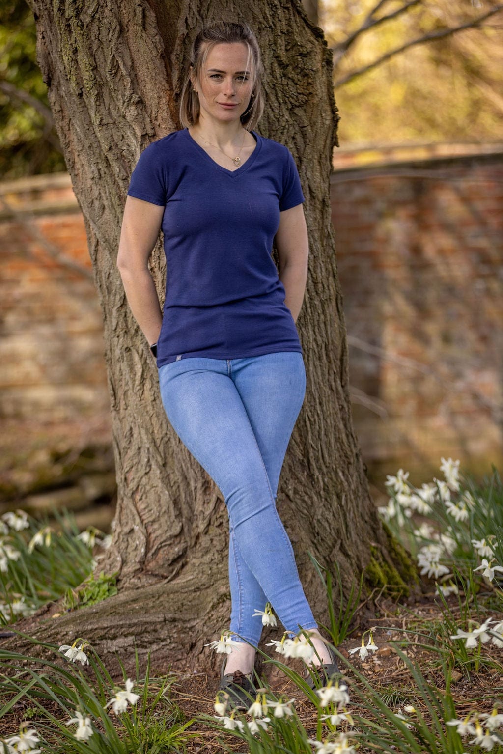 Ginger & Jardine Shirts Ginger & Jardine Bamboo Short Sleeve Tee Navy