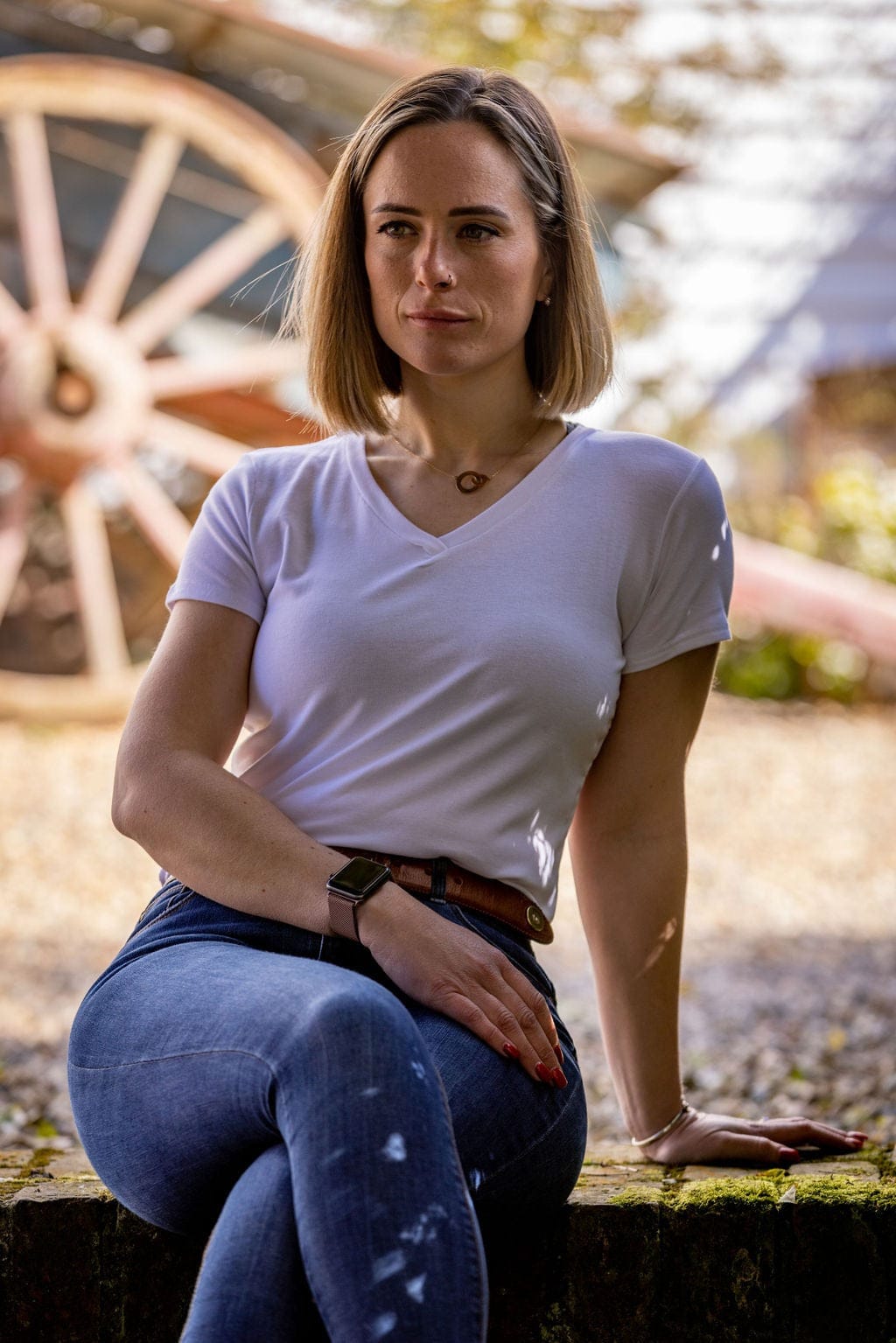 Ginger &amp; Jardine Shirts Ginger &amp; Jardine Bamboo Short Sleeve Tee White