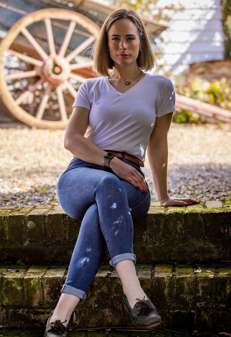 Ginger &amp; Jardine Shirts Ginger &amp; Jardine Bamboo Short Sleeve Tee White