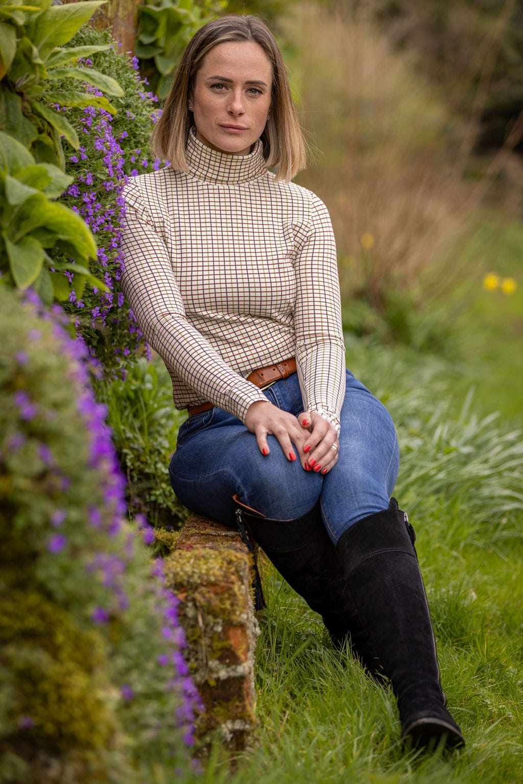 Ginger & Jardine Shirts Ginger & Jardine Cosy Roll Green & Claret Check