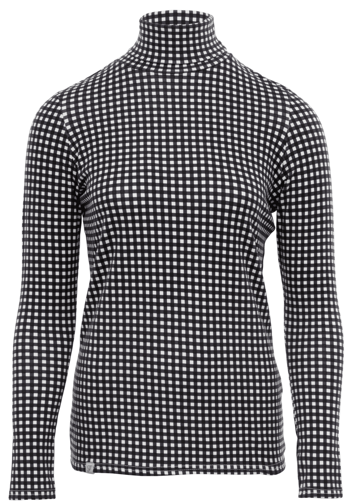 Ginger & Jardine Shirts Ginger & Jardine Cosy Roll Neck Black and White Check