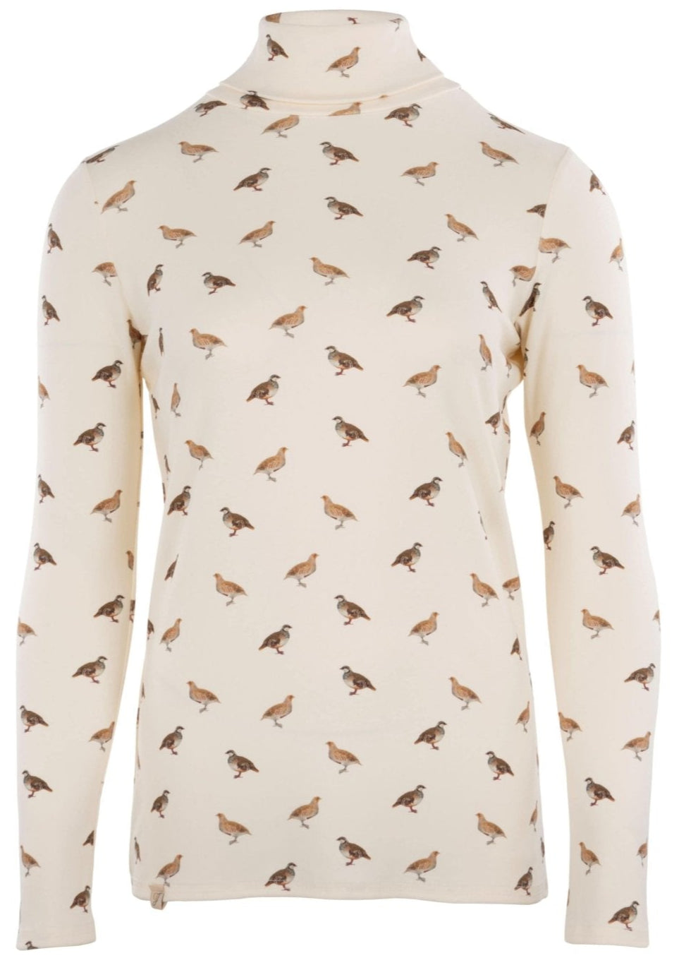 Ginger & Jardine Shirts Ginger & Jardine Cosy Roll Neck Partridge Art