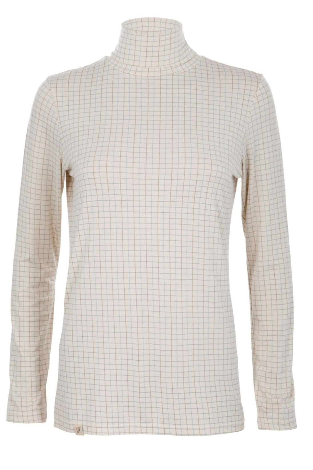 Ginger & Jardine Shirts Ginger & Jardine Silky Roll Neck Tattersall