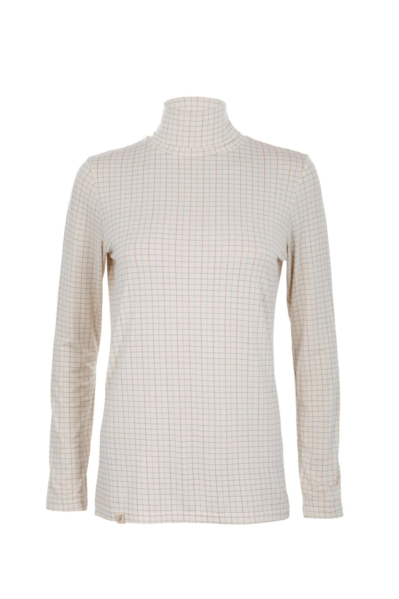 Ginger & Jardine Shirts Ginger & Jardine Silky Roll Neck Tattersall