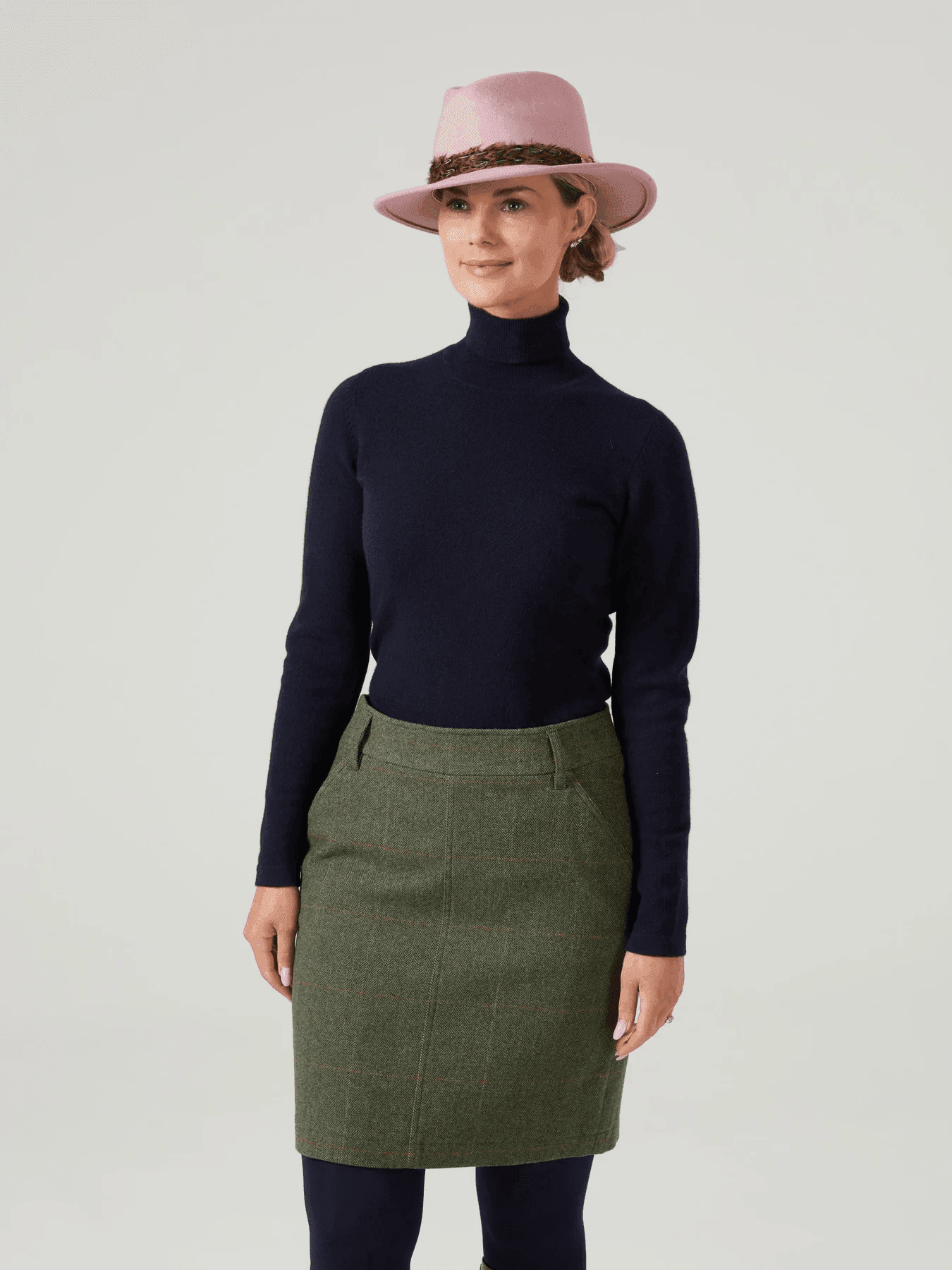 Alan Paine Skirts Alan Paine Women's Combrook Tweed Skirt Heath