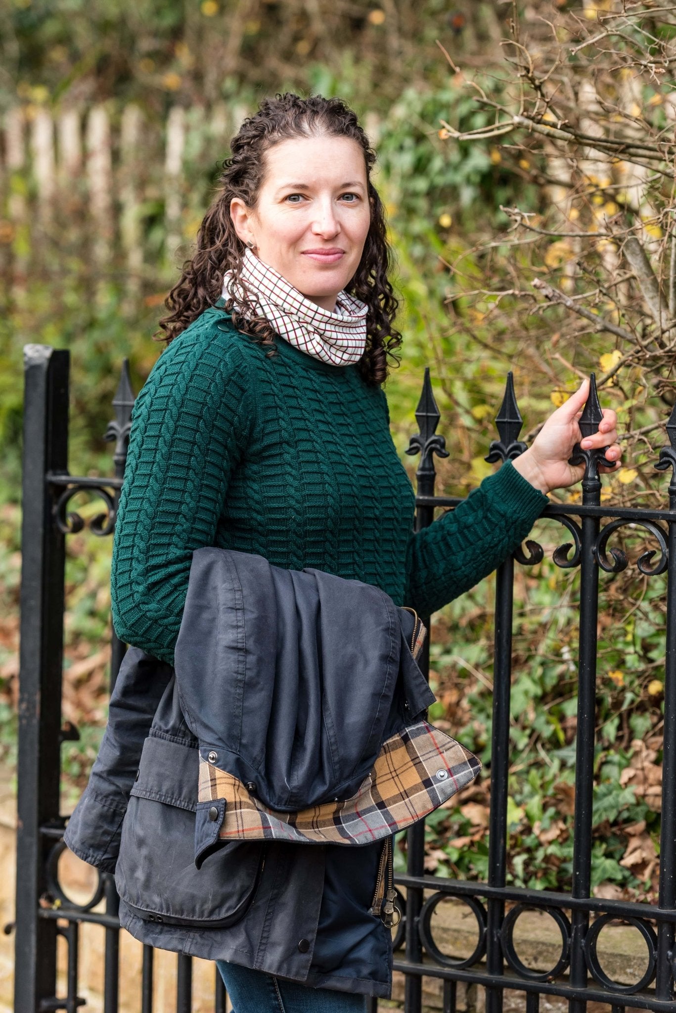 Ginger & Jardine Snood Ginger & Jardine Snood Green & Claret Check