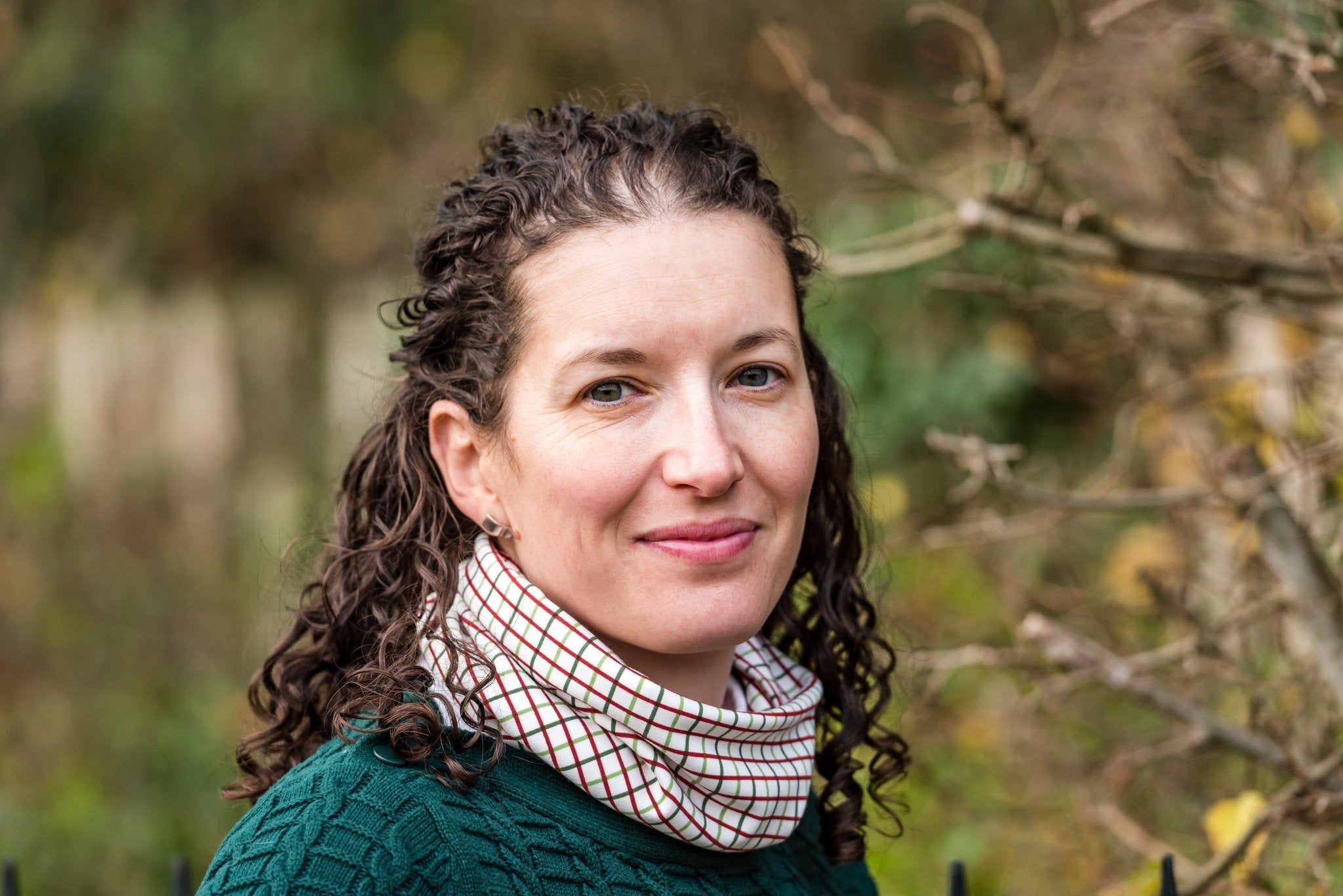 Ginger & Jardine Snood Ginger & Jardine Snood Green & Claret Check