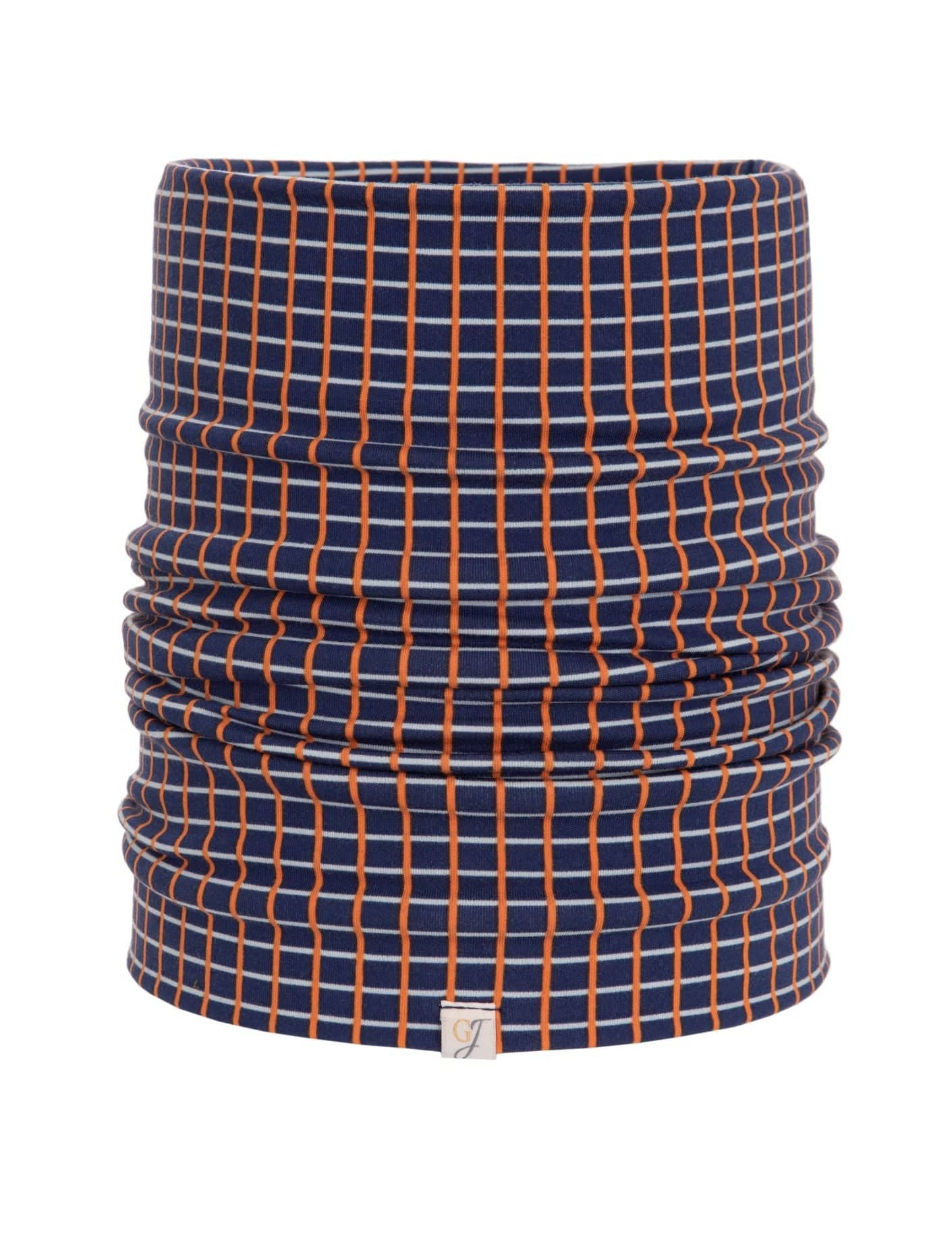 Ginger & Jardine Snood Ginger & Jardine Snood Navy & Orange Check