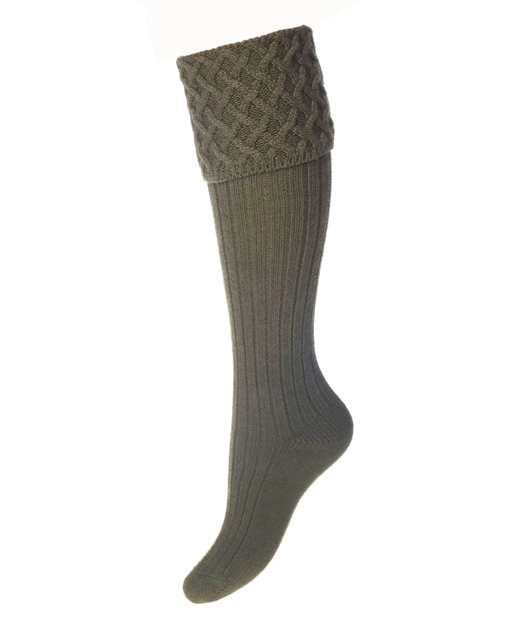 House of Cheviot Socks House of Cheviot Lady Rannoch Ladies Shooting Socks Dark Olive