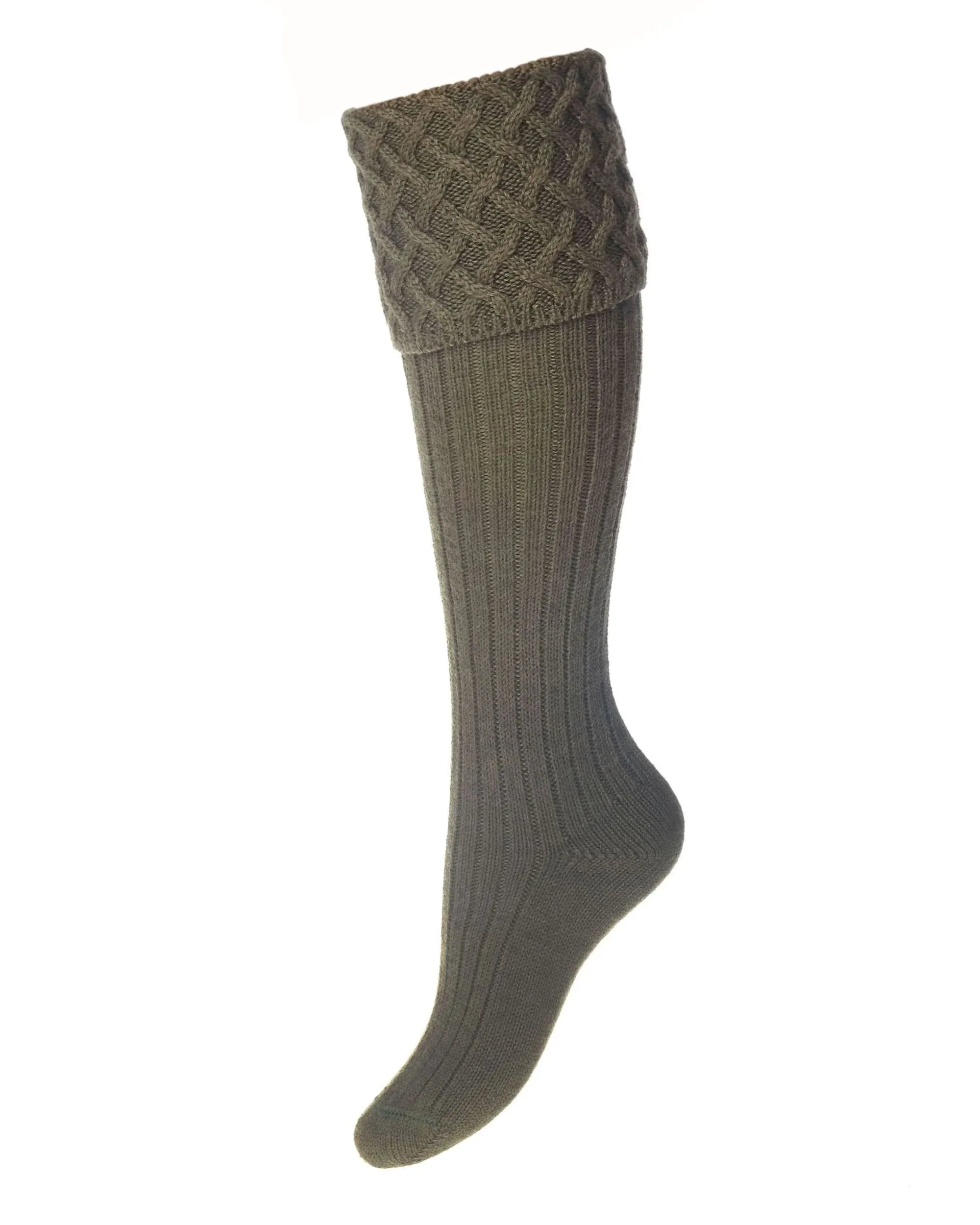 House of Cheviot Socks House of Cheviot Lady Rannoch Ladies Shooting Socks Dark Olive