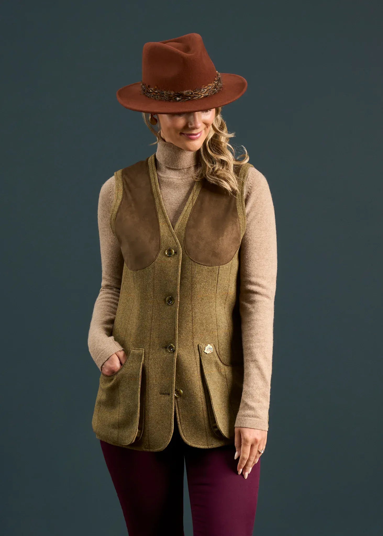 Alan Paine Traditional Shooting Vests Alan Paine Women's Combrook Shooting Waistcoat Grove