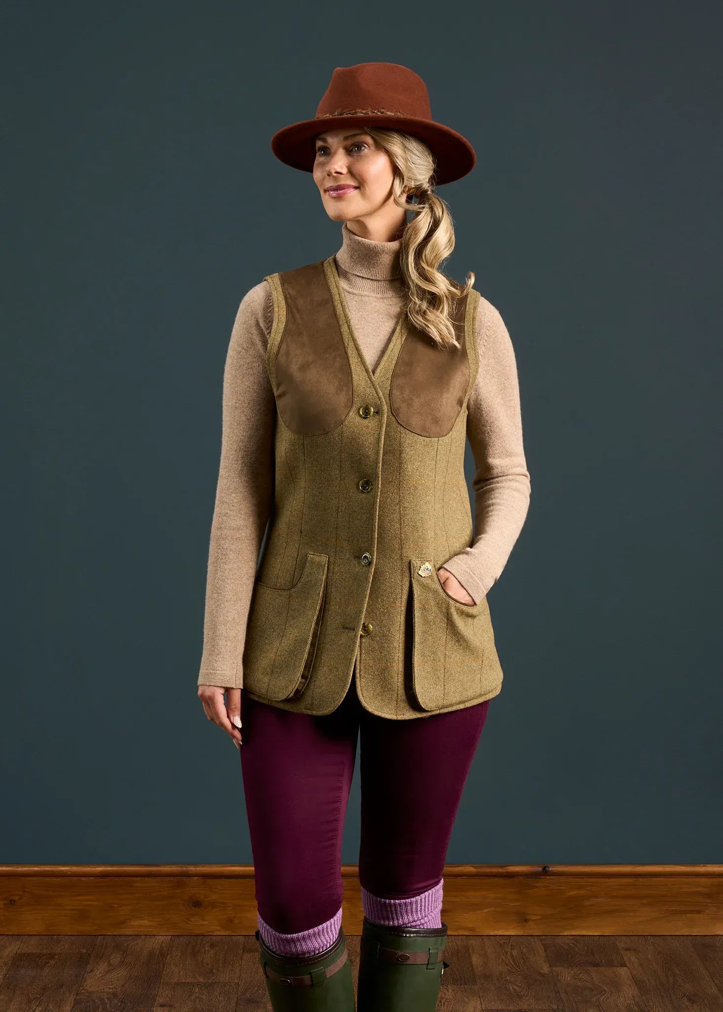 Alan Paine Traditional Shooting Vests Alan Paine Women's Combrook Shooting Waistcoat Grove
