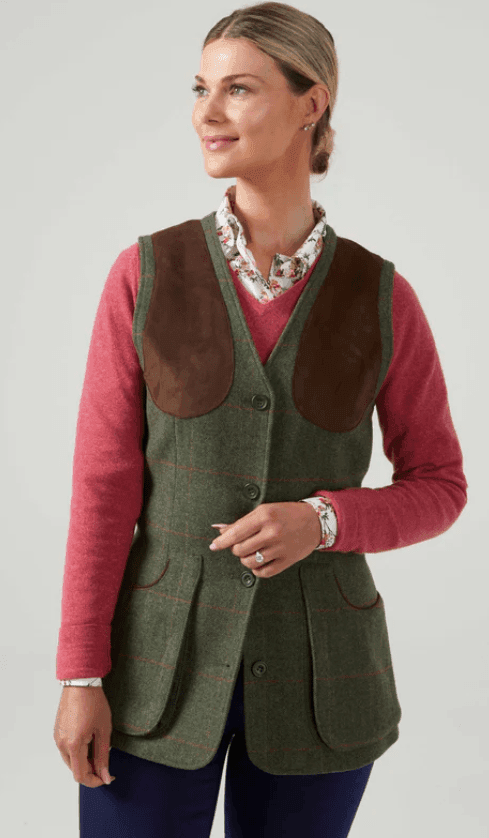 Alan Paine Traditional Shooting Vests Alan Paine Women&#39;s Combrook Shooting Waistcoat Heath