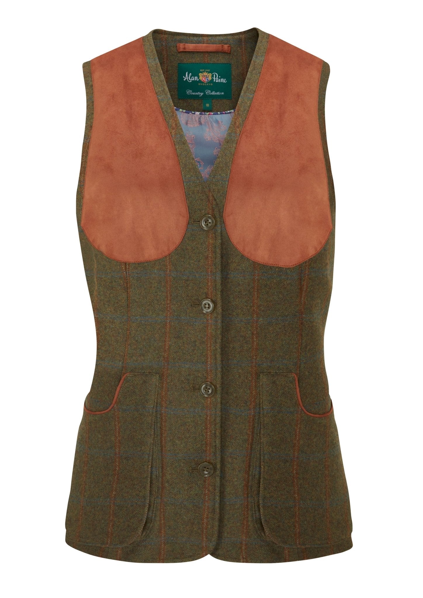 Alan Paine Traditional Shooting Vests Alan Paine Women's Combrook Shooting Waistcoat Willow