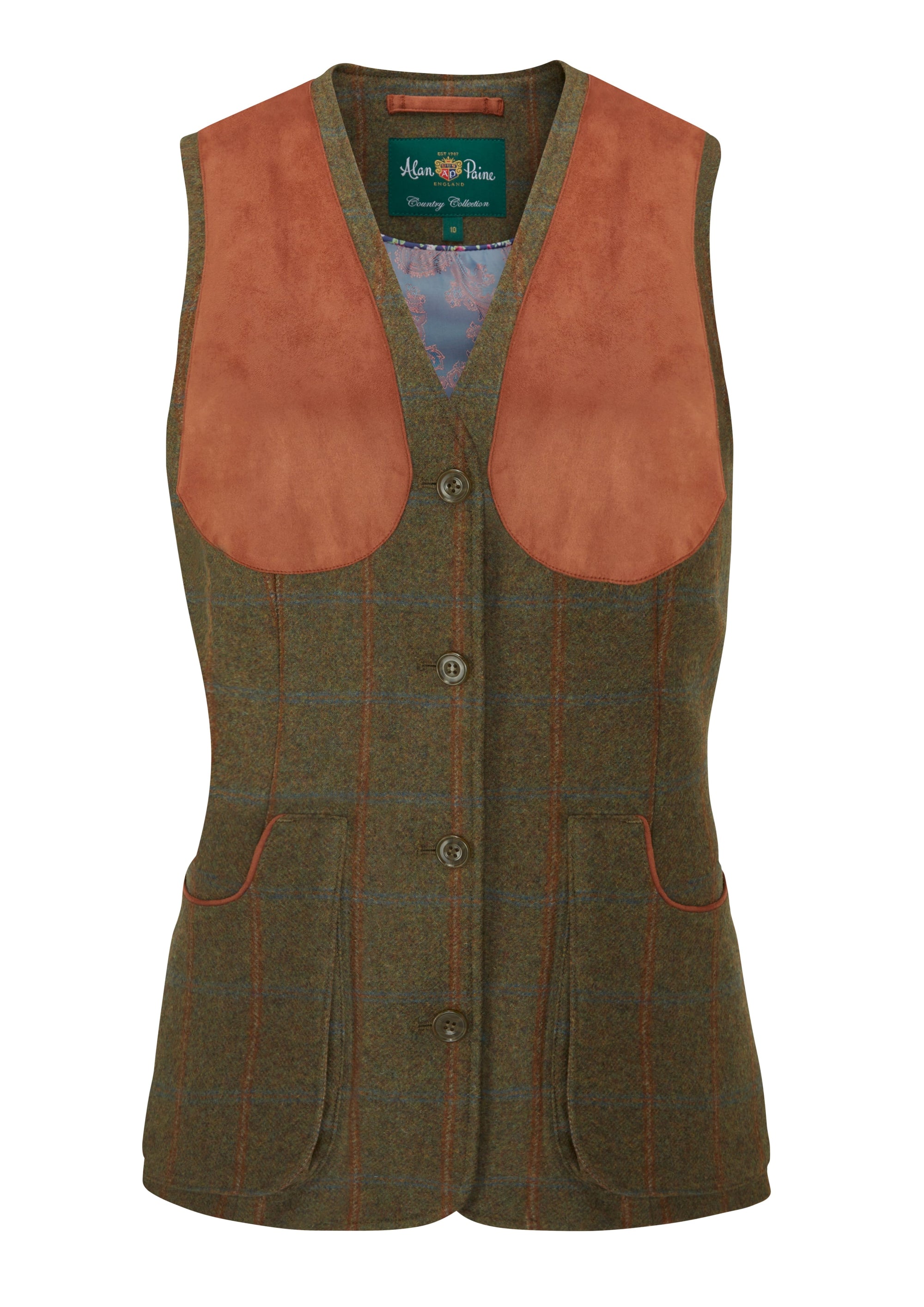 Alan Paine Traditional Shooting Vests Alan Paine Women's Combrook Shooting Waistcoat Willow
