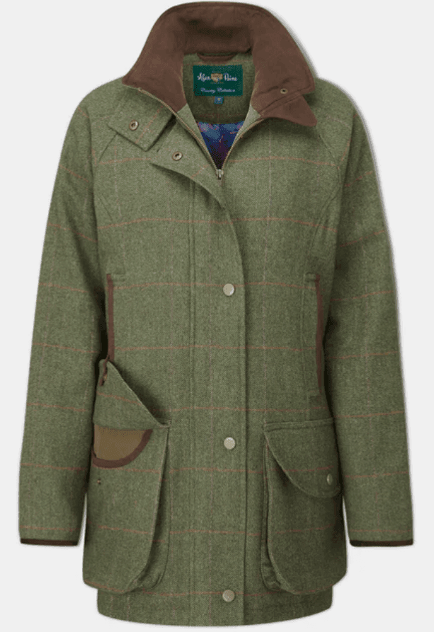 Alan Paine Tweed Field Coats Alan Paine Women's Combrook Shooting Coat Heath