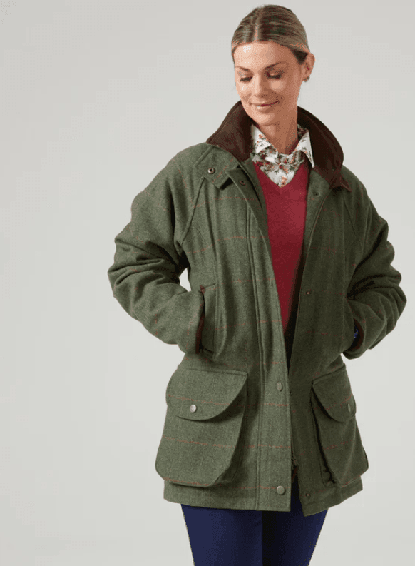 Alan Paine Tweed Field Coats Alan Paine Women's Combrook Shooting Coat Heath