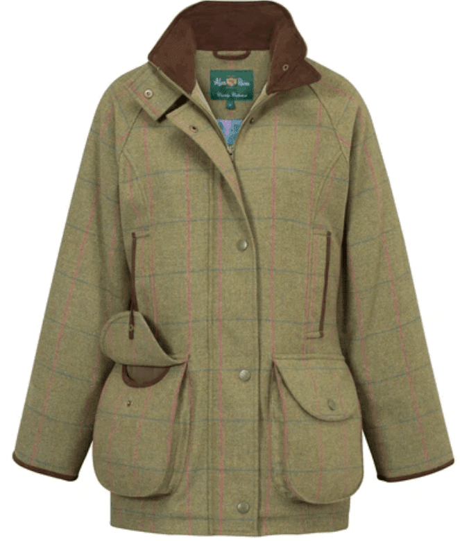 Alan Paine Tweed Field Coats Alan Paine Women's Combrook Tweed Field Coat Juniper