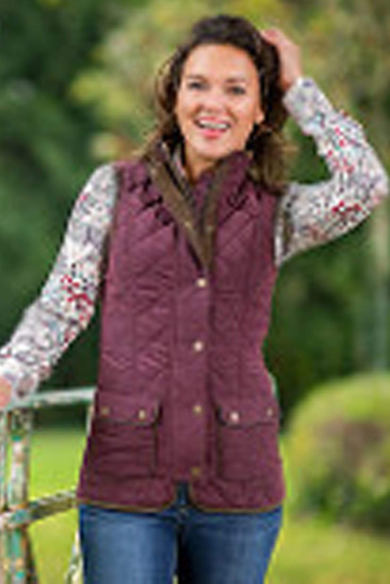 Baleno Fleeces & Quilted Gilets Baleno Scarlet Quilted Gilet Plum