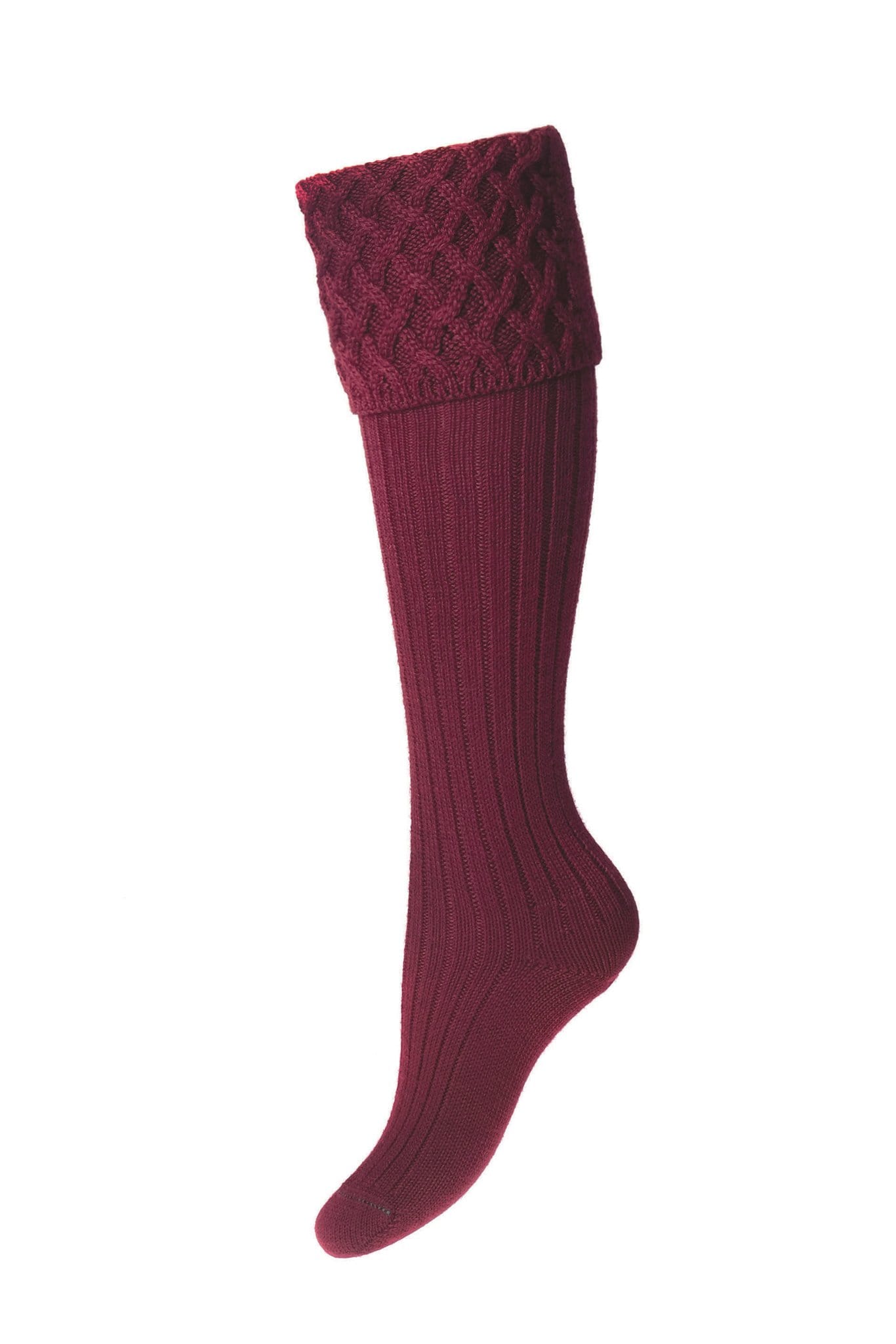 House of Cheviot Gloves House of Cheviot Ladies Wrist Warmers Burgundy