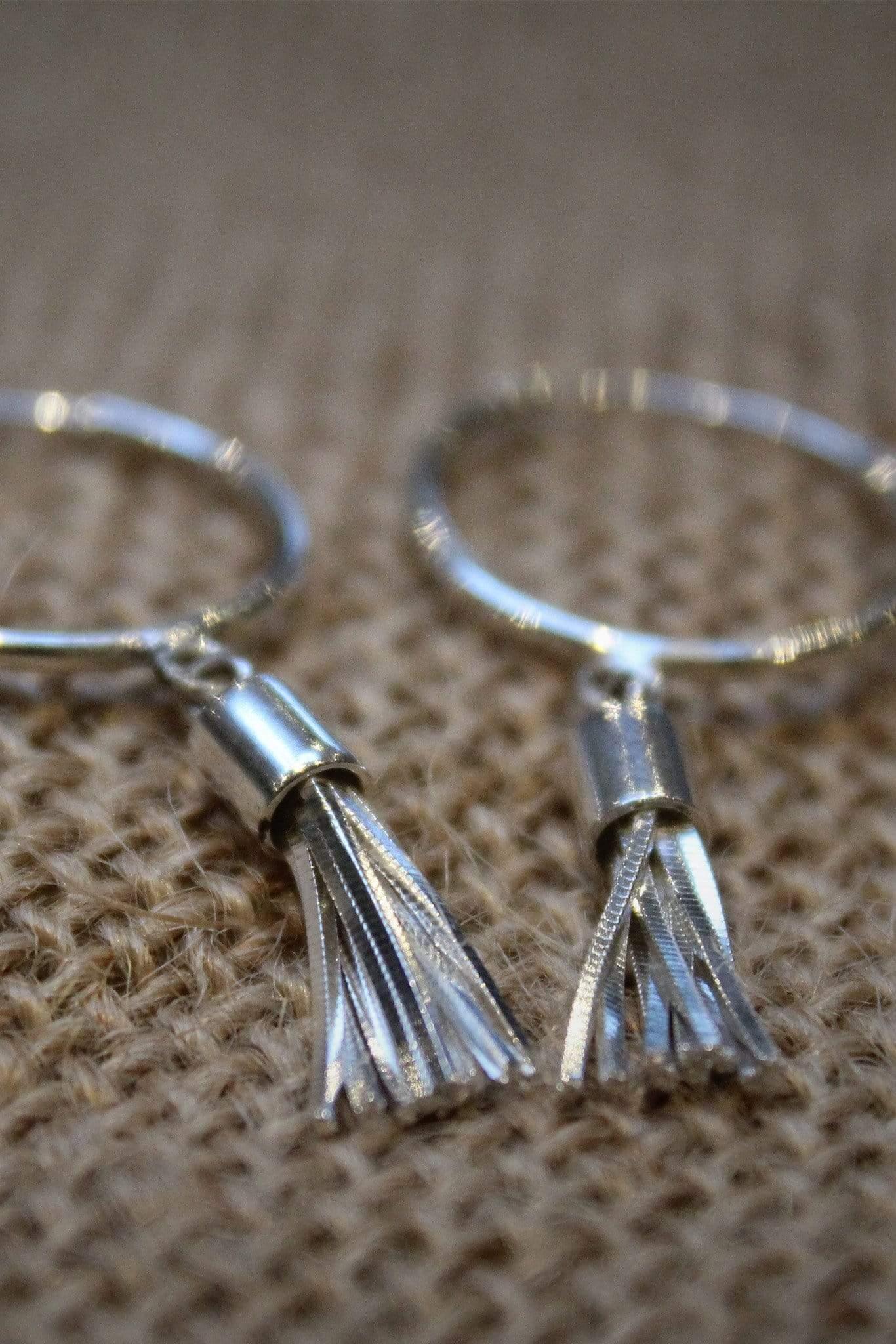 ReClayAim Jewellery ReClayAim Shooting Earrings - Tassel Hoop - 18mm